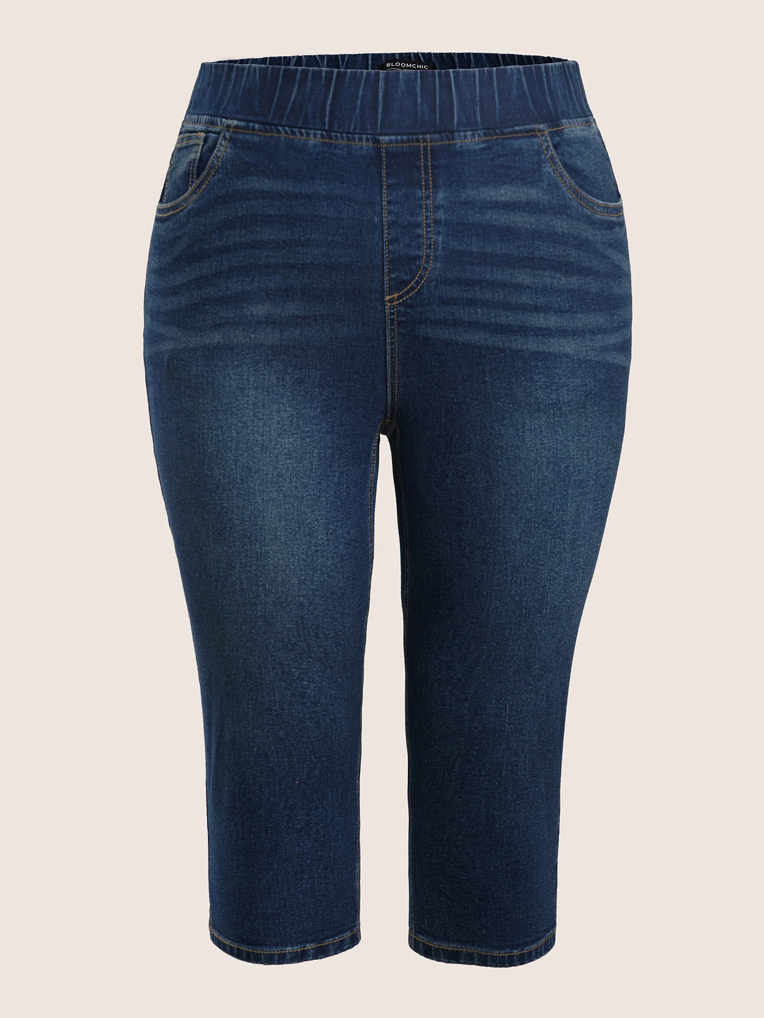 Pull-On Stretchy Waist Skinny-Fit Capri Jeans - Image 7